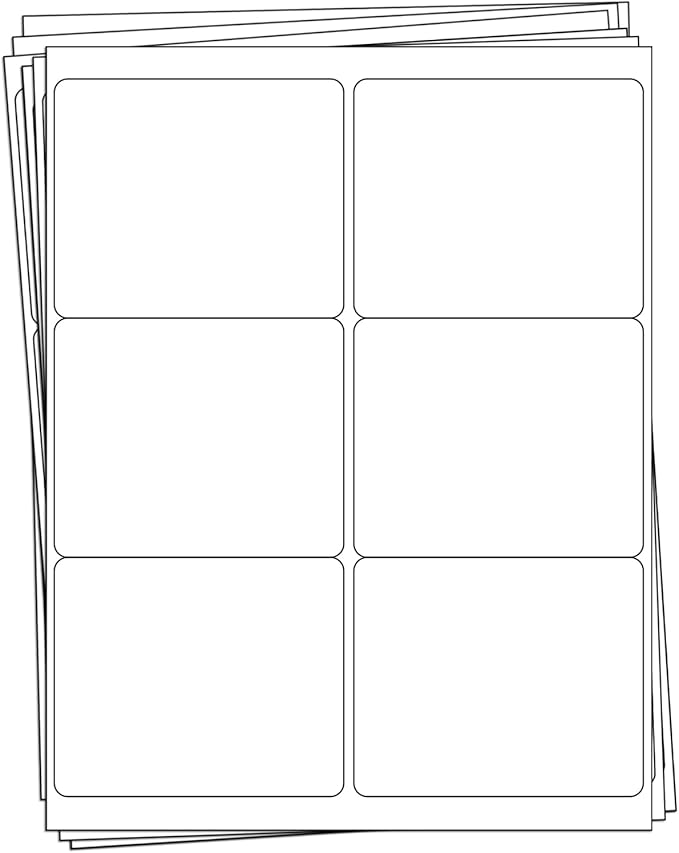 BESTEASY 3-1/3 X 4 Inches Shipping Address Labels, Thermal Sticker Labels, 6 up Self Adhesive Sticker for Laser and Inkjet Printer, 500 Sheets 3000 Labels