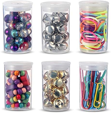 JOVITEC 30 Pieces Plastic Film Canister Holder, 35 mm Empty Camera Reel Containers, Storage Containers Case with Lids for Storing Small Accessories, Film, Keys, Coins, Art Beads (Transparent)
