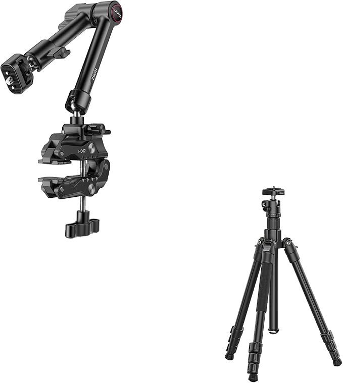 ULANZI HD02 Magic Arm Super Clamp Kit and TT53 Camera Tripod