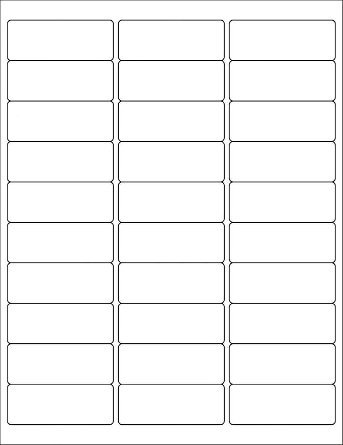 [2000 Sheets] 1” X 2-5/8” Printable Address Labels 60000 Mailing Label for Envelopes 30-up Labels White, 5160 8160 Label Sheet for Laser Inkjet Printer