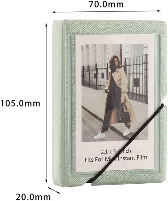 Mini Instant Film Photo Album Holds 28 Photos Fits For Fujufilm instax Mini 11 9 8 8+ 70 7S 90 25,Polaroid Snap PIC-300,Kodak Mini 3 inch Film,Lomography (Mint Green, 1 Pack)