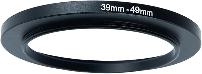 39mm to 49mm Step up Ring Filter Adapter Metal Ring Step up Rings Adapter Filter Compatible with All 49mm UV,CPL,ND,Lens Hood,Threaded Lens ect (39mm to 49mm)