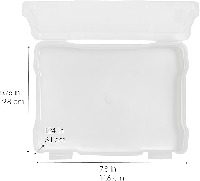 IRIS USA 5" x 7" Photo Storage Box Craft Keeper Cases, 10-Pack, Organization Task Holders for Pictures, Tasks, Scrapbooking, Stationery Storage, Ephemera, Stickers & Art Supplies, Clear