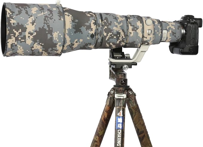 CHASING BIRDS Lens Camouflage Waterproof Coat for Canon RF 600mm F4 L is USM Rainproof Lens Protective Cover Version IV (Digital Camouflage, with Extender RF 1.4X & 2X)