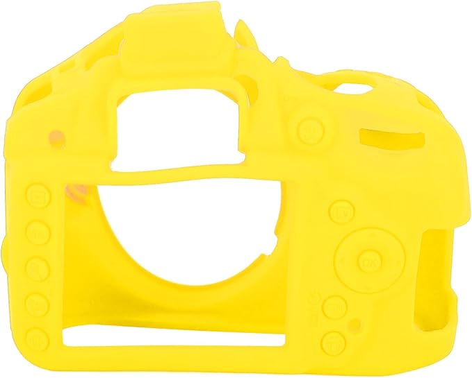 Silicone Camera Case for D3100, Rubber Housing Protective Cover Anti Shock Anti Slip DSLR Skin Cover, Full Body Detachable Cage (Yellow)
