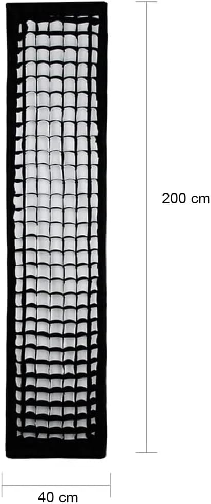 Reflex Camera 200cm x 40cm Quick Setup Foldable Rectangular Softbox with Bowens Mount and Honeycomb Grid inc. Carry Case Ideal for Photography Studio Compatible with Speedlight Strobe Light Godox