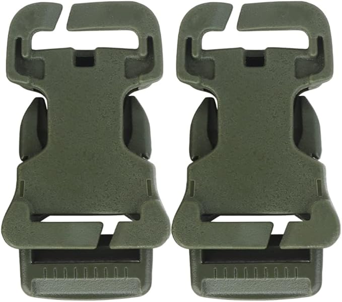 2pcs Tactical Quick-Release Buckles Molle Webbing Buckle Clip Fits Any Chest Rig Or Vest with 2.5cm Buckle