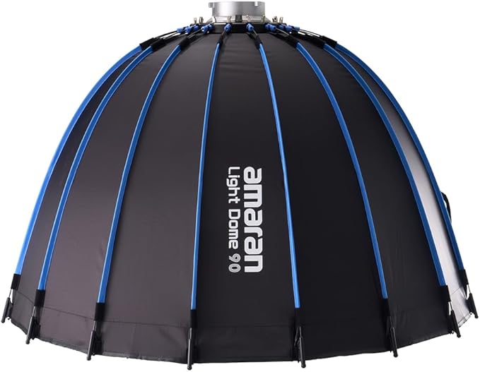 Amaran Light Dome Bowens Mount Modifier,Size 90cm(3ft),Quick-Release Design with Grid,Two Difusion and Carrying Bag,Compatible with Amaran COB Lights and Other Bowens Mount fixtures (Light Dome 90)
