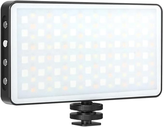Metallic LED Selfie Light, Portable RGB Video Light, Rechargeable Dimmable Panel Lamp with Clip, Lights for Phone, Selfie Accessories