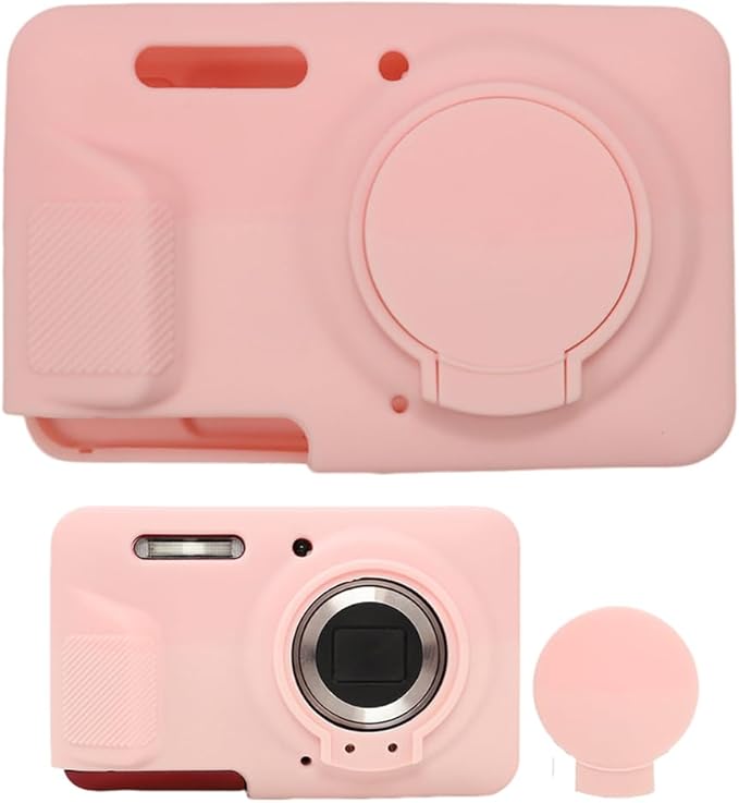 AEXUTDA Case Compatible for Kodak FZ55 camera, lightweight FZ55 body skin, soft silicone scratch resistant ultra-thin protective case FZ55,Sweet pink