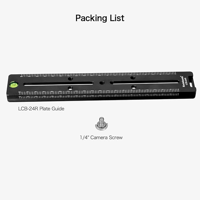 koolehaoda 240mm Quick Release Plate Rail Nodal Slide Dual Dovetail Plate with Bubble Level Compatible Arca-Swiss