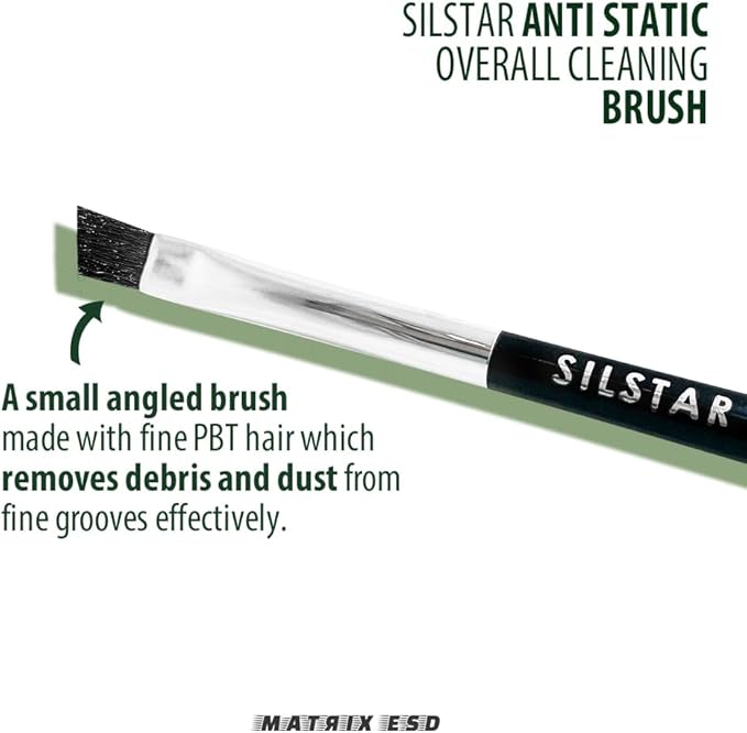 Matrix Anti Static Overall Dual-Action Cleaning Brush -Ideal for Model Kits, Figures, and Intricate Items