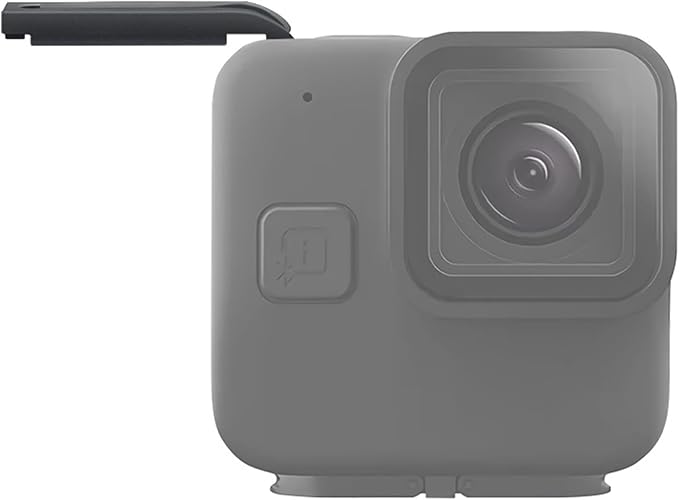 Replacement Side Door Battery Cover for Gopro 11 Mini, Aluminium Alloy Dustproof Pass Through Battery Cover Lid with Type-C Charging Port Repair Part Camera Accessories Suitable for Hero 11 Black mini