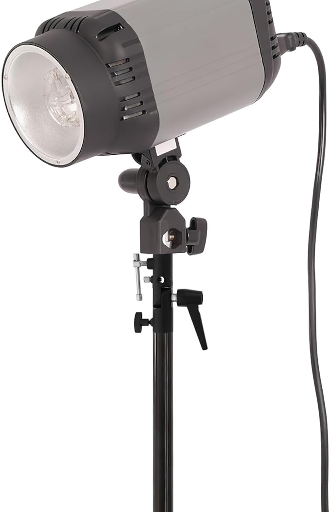MUELODSIC H-Shaped Flash Stand Bracket Aluminum Alloy Photography Flashlight Holder Compatible with Umbrella and Off-Camera Tripod for Studio Lighting