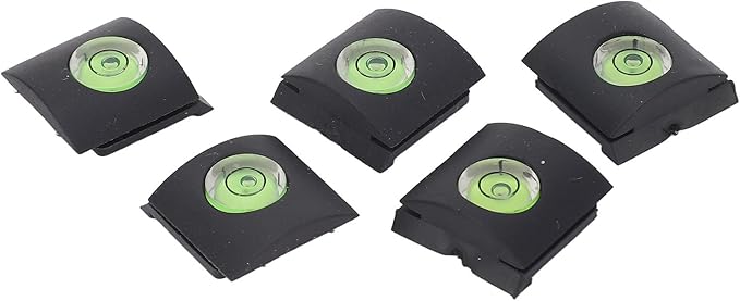5PCS Camera Hot Shoe Cover with Level Bubble, Universal Spirit Level Cap, for DSLR Cameras