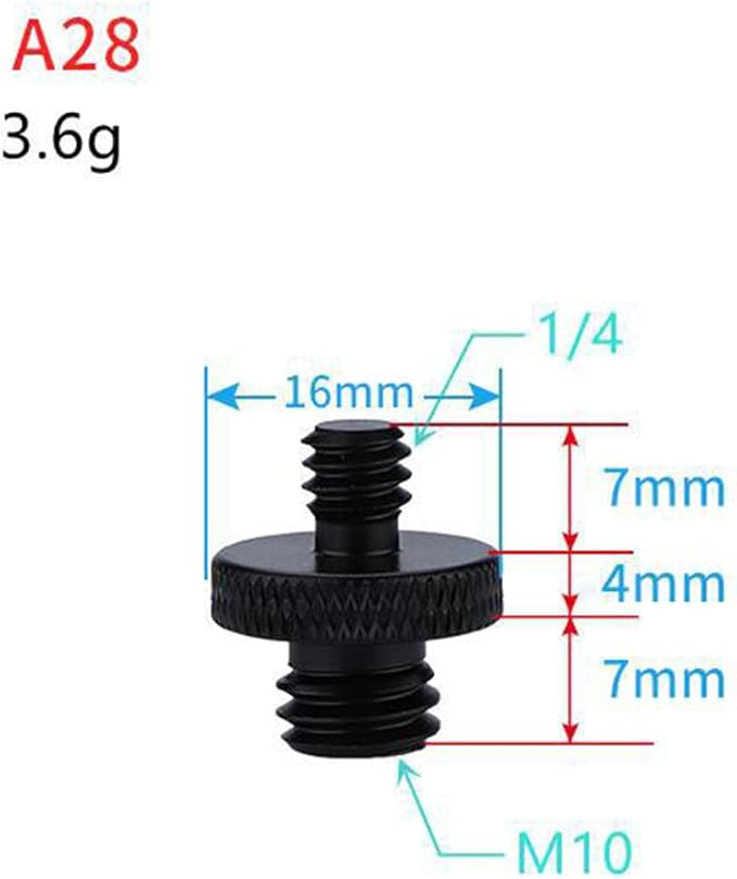 Camera Microphone Quick Release Flash Tripod Adapter Mount Kit Hot Shoe 1/4 to 3/8 M5 M6 M8 Male Female Convertion Thread Screws Series Set for Go pro Insta360 (15 Pcs MS)