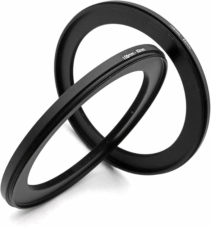 105-82mm Metal Step-Down Adapter Ring, 105mm Lens to 82mm Filter Size Accessories Lens Filter Adapter Ring, 2 Pieces LingoFoto