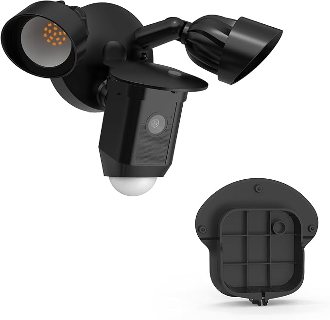 HOLACA Sun Rain Shade Camera Cover for R-ing Floodlight Cam Wired Plus (2021 Release), Black
