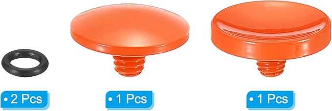 PATIKIL Camera Shutter Button, 2 Pack Soft Shutter Release Button Pure Copper Camera Button Suitable for Nikon for Fujifilm for Leica DSLR/SLR Camera, Orange