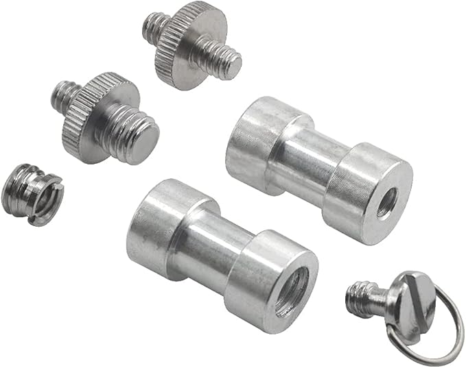 30Pack Camera Screw Set 1/4 Inch and 3/8 Inch Threaded Screws Adapter Hot Shoe Adapter Mount Set for Camera/Tripod/Mono-pod/Light Stand