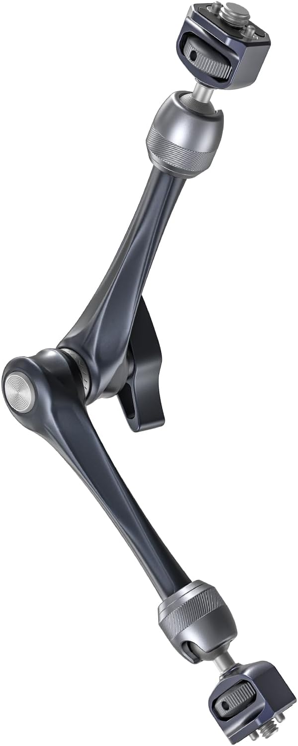 SMALLRIG 11" Rosette Magic Arm, Camera Monitor Mount, Articulating Arm with 1/4"-20 and 3/8"-16 Locating Screw for ARRI, Max Load Capacity 3kg Friction Arm, for Cameras, Monitors, LED Lights