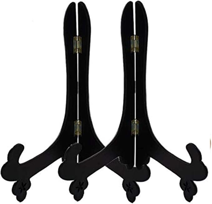 Artliving Black 14.5" Tall Wood-like Plastic Easels Display Stands Large Picture Frame Stand Holder-Set of 2