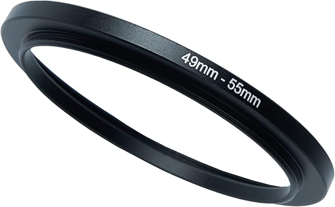 49mm to 55mm Step-Up Ring Filter Adapter for All Brands UV ND CPL Metal Ring Step-Up Rings Adapter Filter (49mm-55mm)