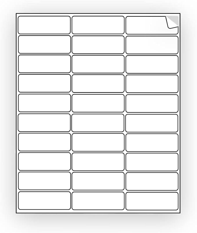 600 EcoSwift Shipping Labels 2 5/8 x 1 inches Mailing Address Inventory Blank White Self Adhesive for Laser Inkjet Printer 2.625 x 1