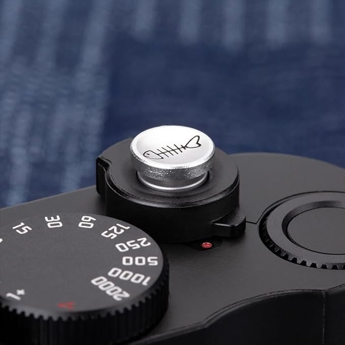 Camera Shutter Button Compatible with FUJIFILM X-T5 X-T4 X-T20 X-T30 X-T200 X-PRO2 ，,Soft Release Button for laica M9 (Fish Bone)