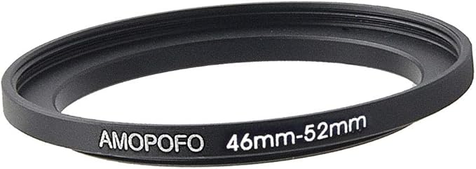 46mm to 52mm Metal Step Up Ring Adapter for Canon,for Nikon,NEX,FX,Camera Lenses & UV,ND,CPL Camera Filters, Made from CNC Machined Space Aluminum with Matte Black Electroplated Finish, Ultra-Slim