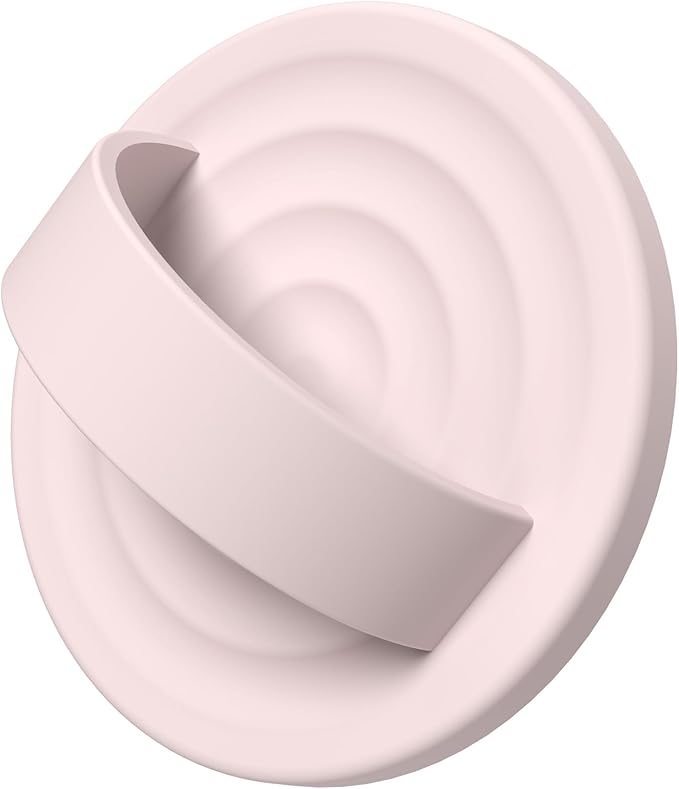 Magnetic Phone Grip Ring Holder, Liquid Silicone Magnet Cell Phone Grip Finger Loop, Compatible with Magsafe, Back of Phone for iPhone 17/16/15/14/13/12 Series, Lovely Pink