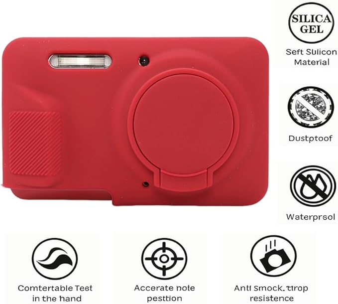 AEXUTDA Case Compatible for Kodak FZ55 camera, lightweight FZ55 body skin, soft silicone scratch resistant ultra-thin protective case FZ55，red