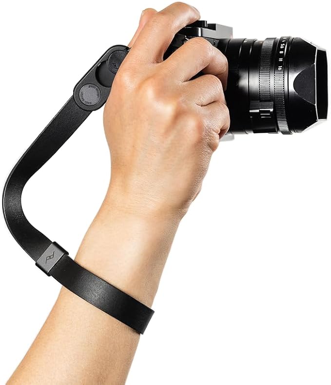 Peak Design Cuff Leather Camera Wrist Strap – Quick Release, 100 lb Capacity, for DSLR, Compact & Point-and-Shoot Cameras