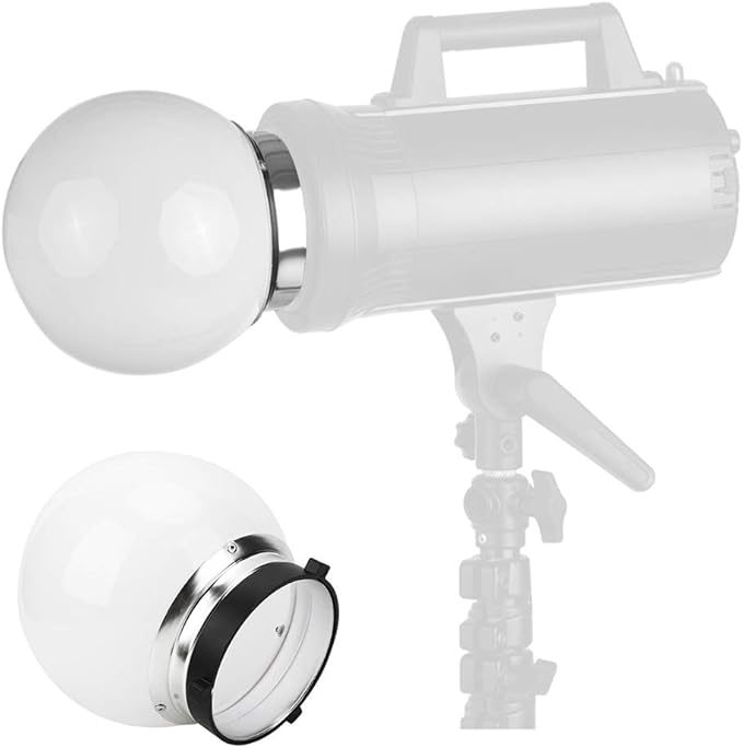 S erounder 15cm Translucent Spherical Diffuser Soft Light Ball for Bowens Mount Photography Accessory