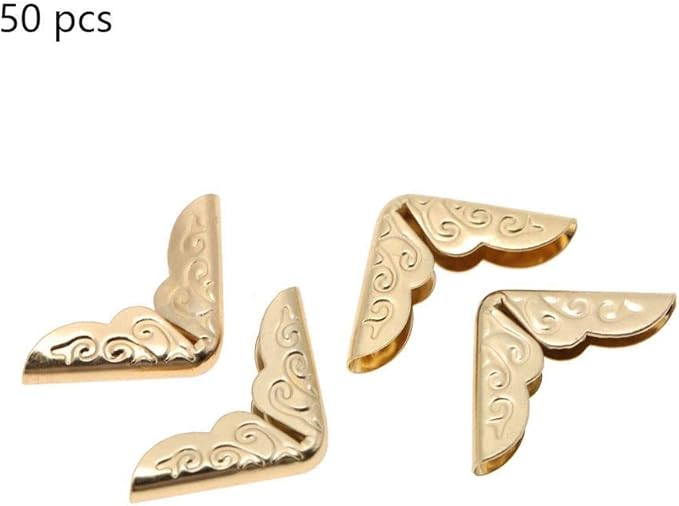50pcs Scrapbooking Photo Mounting Corners Book Albums Menus Notebook Folder File Corner Protectors(C086 Brass)