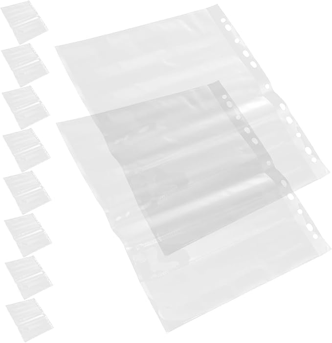 Uonlytech 10pcs Document Pouch Set for Archival Photo Holders Heavy Duty Negative Sleeves for Film Storage Compatible Binders Protection for Collectors