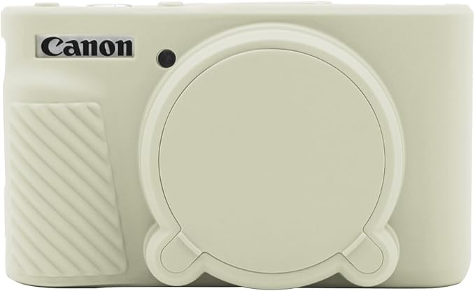 Easy Hood SX740 Camera Case, SX740 Camera Cover Silicone Sleeve Protective Case, Anti-scratch Soft Camera Body Skin for Canon PowerShot SX740/SX730 HS Digital Camera,Beige