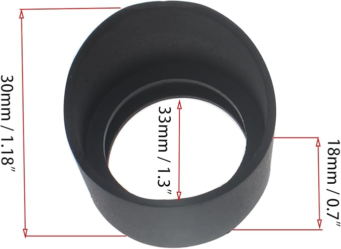 OZXNO 2 Pcs Eyepiece Eye Cup/Guard Rubber Eyepiece Cover Scope Accessories for 32-35mm Stereo Microscope Telescope(Black)
