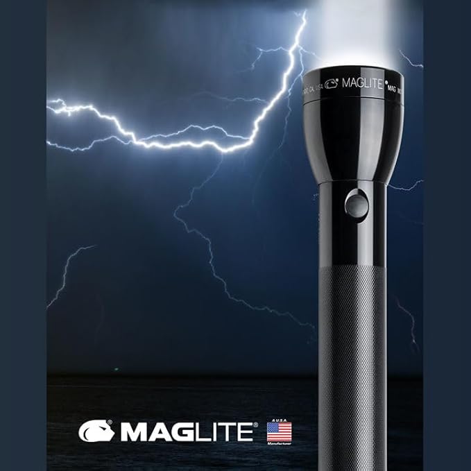 MagLite Mini LED Flashlight – Compact, Water-Resistant, Twist On/Off, 2-Cell AAA Battery-Powered – Blue