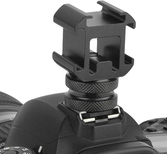 1Pcs Triple Hot Shoe Base Mount Adapter Extend Holder for Microphone Monitor LED Video Light