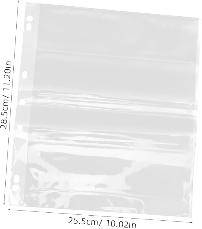 HOMSFOU 10pcs Negative Film Sleeves Waterproof Document Bags for Archival Photos Heavy Duty Page Protectors for Film Negatives for Collectors and Photographers