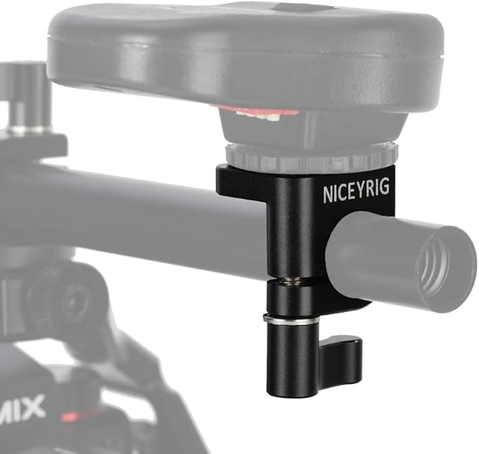 NICEYRIG 15mm Single Rod Clamp to Cold Shoe Adapter, DSLR Camera Rig Rail Block for Monitor Mount LED Light Microphone - 426