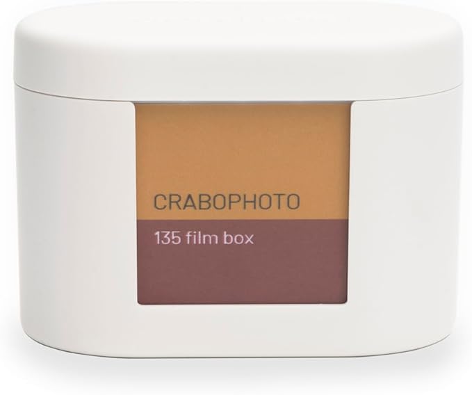 Film Storage Box with Double-Sided Film Label Holder, 135film,Magnetic Stackable(White)