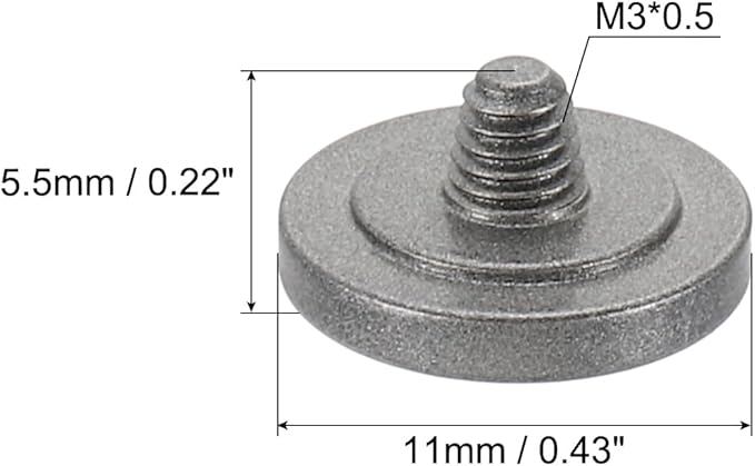 PATIKIL Camera Shutter Button, 3 Pack Soft Shutter Release Button Pure Copper Camera Button Concave Suitable for Nikon for Fujifilm for Leica DSLR/SLR Camera, Silver