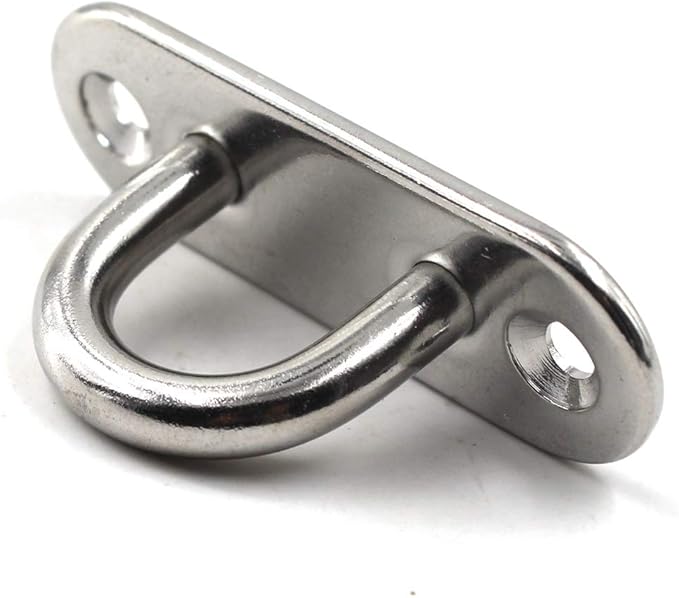 304 Stainless Steel Eye Pad Plate 9mm Anchor Mount Great for Yoga Swings Hammocks/Boat Rigging/Marine Deck Hardware/Suspension Training Straps