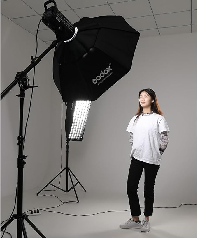 Godox Octagon Softbox 37 inch/95cm, Bowens Mount Soft Box Diffuser and Modifier Octabox for Photo Studio Strobe Flash Monolight Video Light Portraits Product Photography Lighting