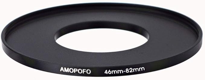 46 to 82mm /46mm to 82mm Step Up Ring Filter Adapter for UV,ND,CPL,Metal Step Up Ring,Compatible with All 46mm Camera Lenses & 82mm Accessories