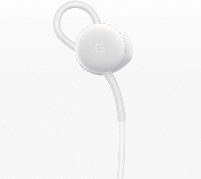 Google Earbuds Wired Headset USB-C, Comfortable Fit, Inline Controls, Compatible with Type-C Phones - White (Retail)
