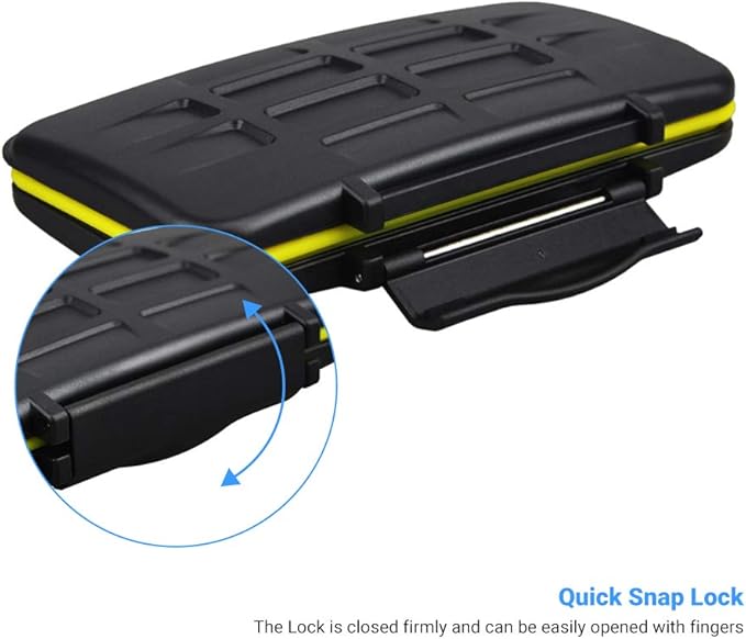 6 Slots CF Card Holder, CF Card Case, Professional Water-Resistant Anti-Shock CF Card Protector Storage for Canon 400D 350D 50D 40D 30D 7D Mark II 7D 5DS R 5D Mark IV III II 1D Mark II Nikon D810 D800