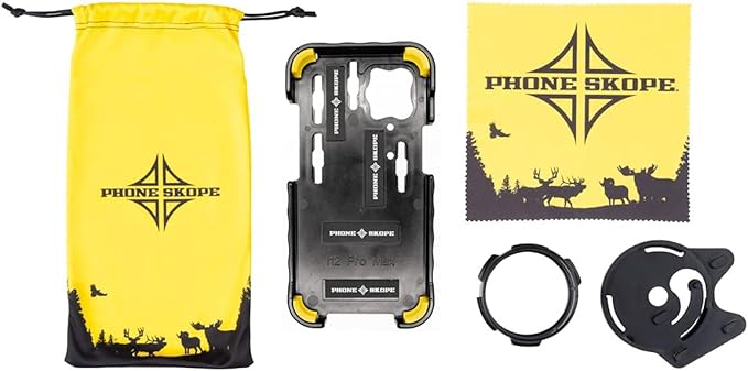Phone Skope Complete Digiscoping Kit: Ideal Scope Camera for Hunting/Birding/Stargazing - Phone Scope Adapter Kit Includes Phone Scope Mount Case, Eyepiece Adapter, Lens Cloth - Fits Most Smartphones